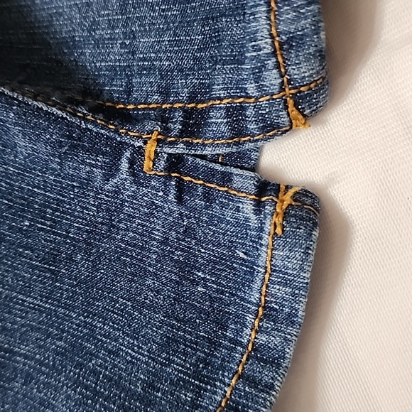 Y2k Hip Jeans Rhinestone Pocket Blue Jean jorts Juniors Size 15 - Picture 6 of 7